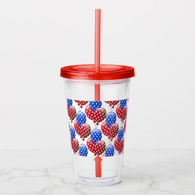 Patriotic Acrylic Tumbler Take Away Mugg (Framsida)