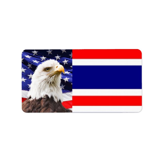 Patriotic Address Label Adressetikett (Framsidan)