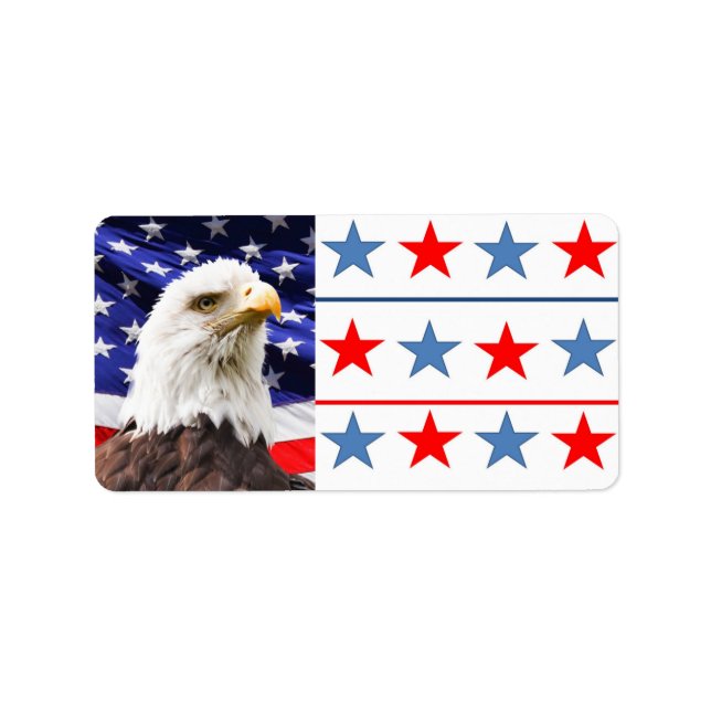 Patriotic Address Label Adressetikett (Framsidan)