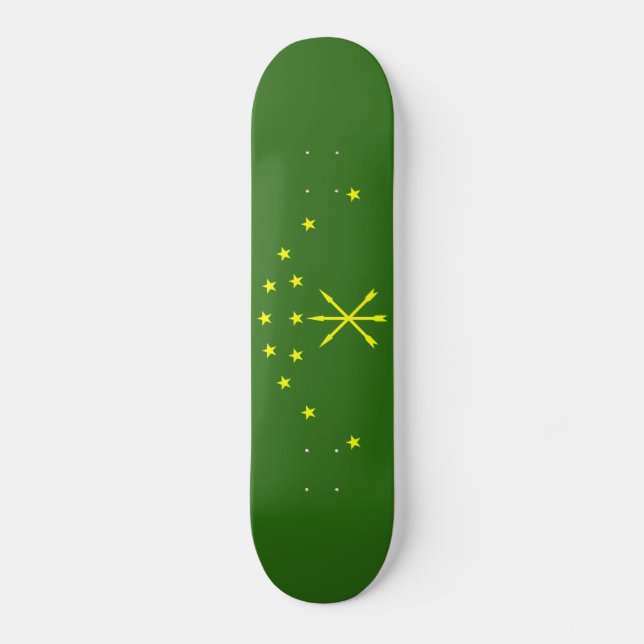 Patriotic Adygea Flagga Mini Skateboard Bräda 18,5 Cm (Framsida)