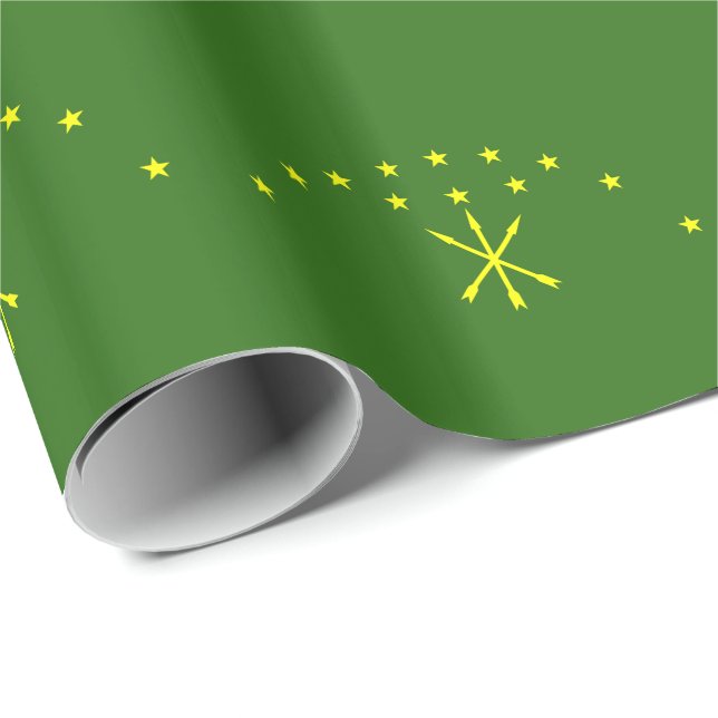 Patriotic Adygea Flagga Presentpapper (Rullad Hörn)