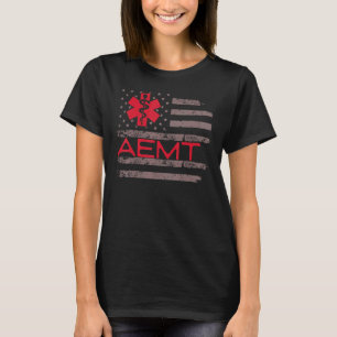 Patriotic AEMT Medicinsk tekniker First Aider T Shirt