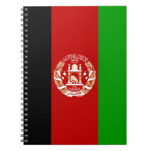 Patriotic Afghanistan Flagga Anteckningsbok Med Spiral
