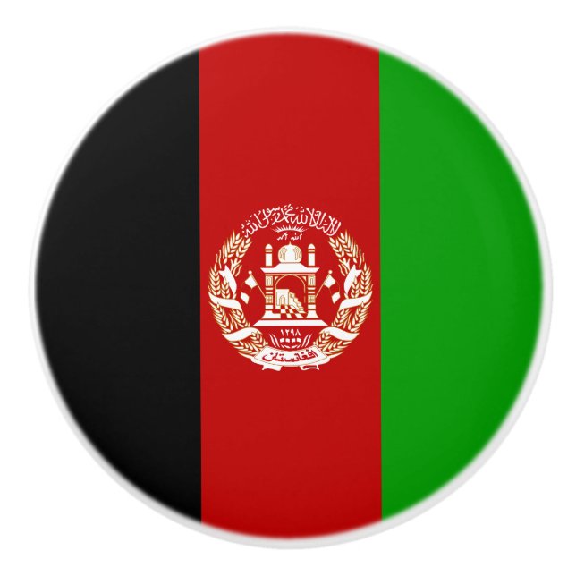 Patriotic Afghanistan Flagga Knopp (Framsidan)