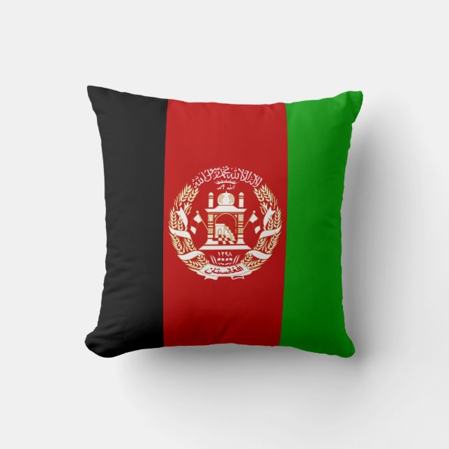 Patriotic Afghanistan Flagga Kudde (Framsida)