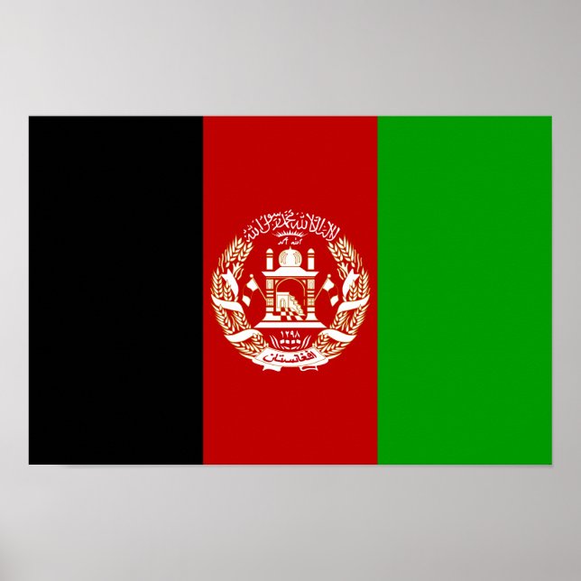 Patriotic Afghanistan Flagga Poster (Framsidan)