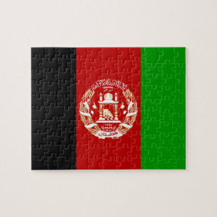 Patriotic Afghanistan Flagga Pussel