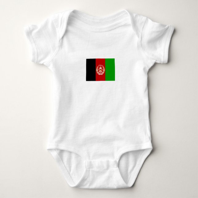 Patriotic Afghanistan Flagga T Shirt (Framsida)