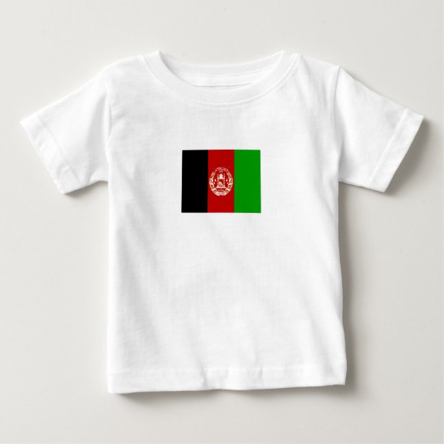 Patriotic Afghanistan Flagga T Shirt (Framsida)