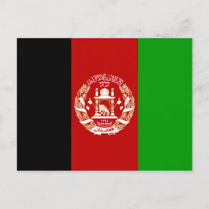 Patriotic Afghanistan Flagga Vykort