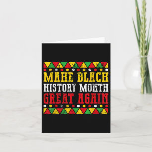 Patriotic African American Trump Black History Mon Kort