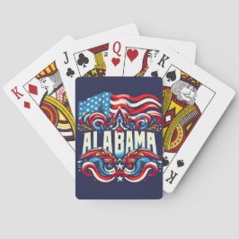 Patriotic Alabama Abstrakt Decorative Design Casinokort
