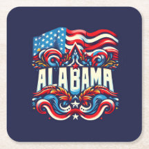 Patriotic Alabama Abstrakt Decorative Design