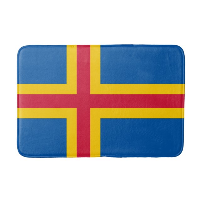 Patriotic Åland Flagga Badrumsmatta (Framsidan)