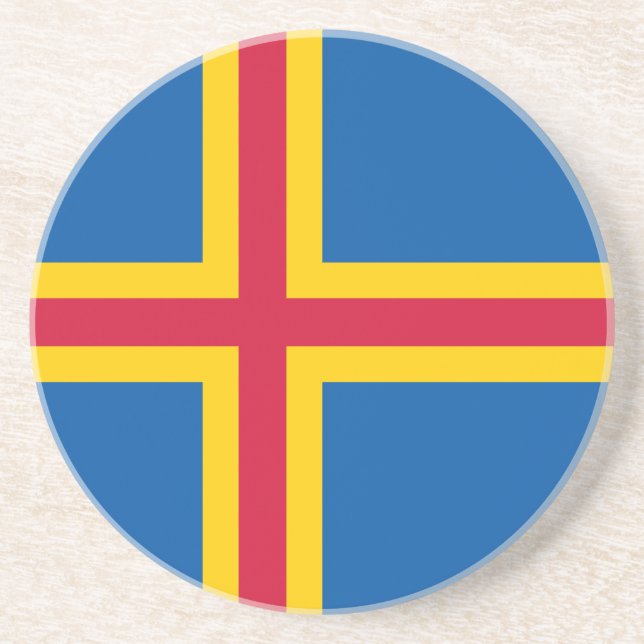 Patriotic Åland Flagga Underlägg (Framsidan)