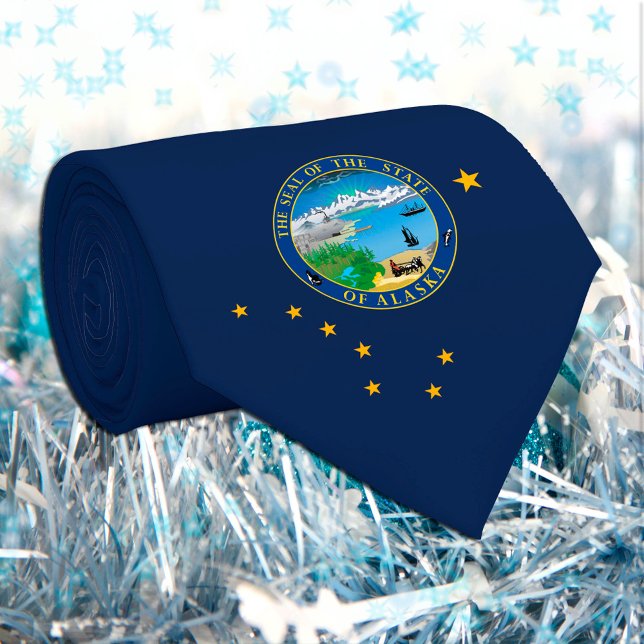 Patriotic Alaska Tie, mode, USA, Alaska Flagga Slips (Skapare uppladdad)