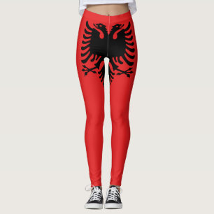 Patriotic Albanian Flagga Leggings
