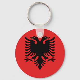 Patriotic Albanian Flagga Nyckelring