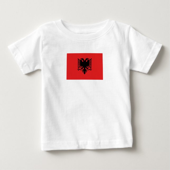 Patriotic Albanian Flagga T-shirt (Framsida)