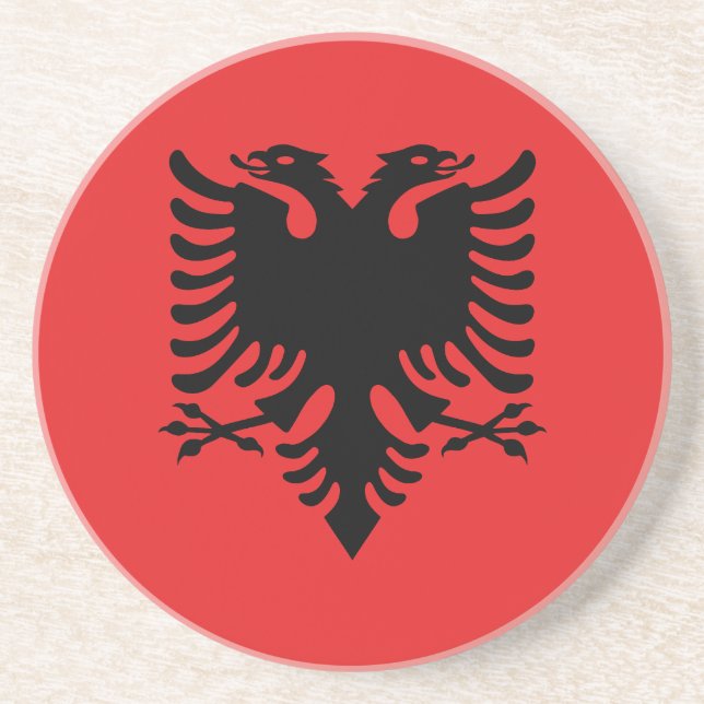 Patriotic Albanian Flagga Underlägg (Framsidan)