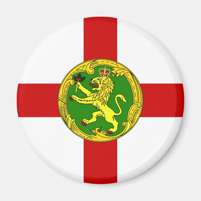 Patriotic Alderney Flagga Magnet (Framsidan)