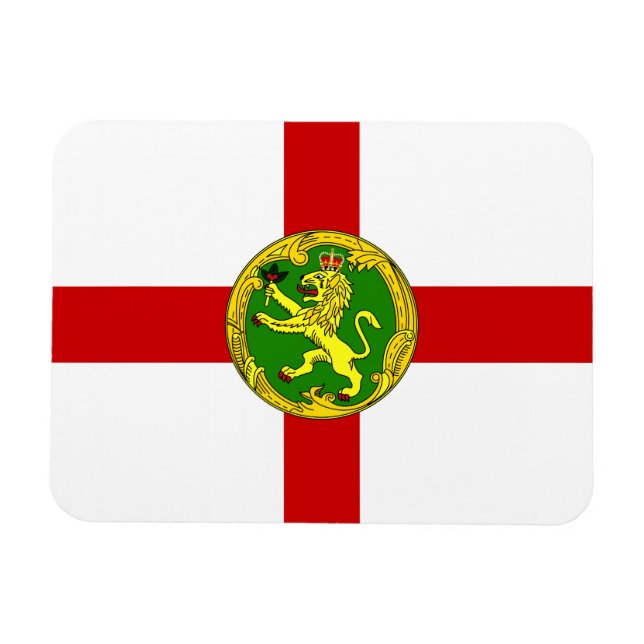 Patriotic Alderney Flagga Magnet (Horisontell)