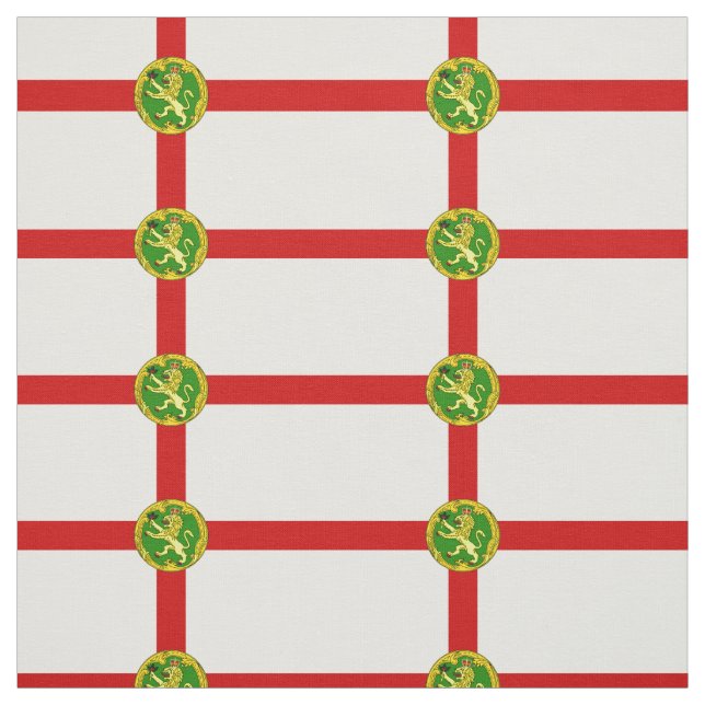 Patriotic Alderney Flagga Tyg (Provkarta)