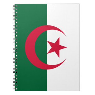 Patriotic Algerian Flagga Anteckningsbok Med Spiral