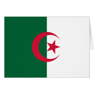 Patriotic Algerian Flagga Hälsningskort