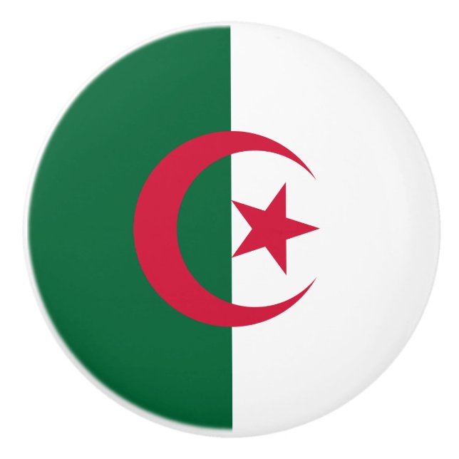 Patriotic Algerian Flagga Knopp (Framsidan)