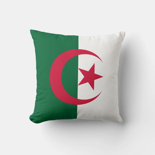 Patriotic Algerian Flagga Kudde (Framsida)
