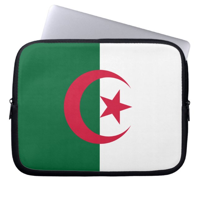 Patriotic Algerian Flagga Laptop Fodral (Framsidan)