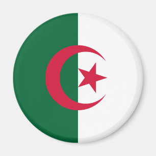 Patriotic Algerian Flagga Magnet