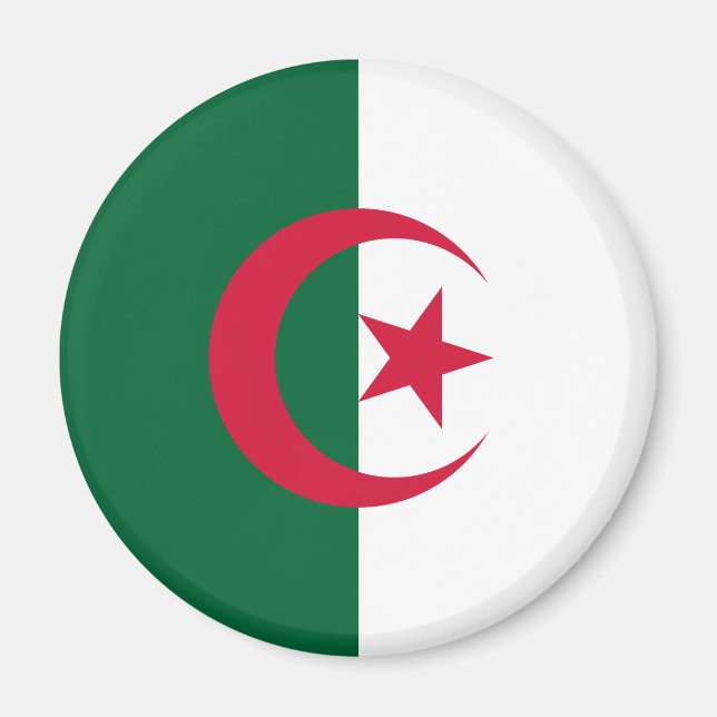 Patriotic Algerian Flagga Magnet (Framsidan)