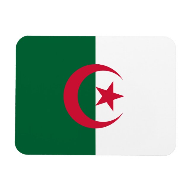 Patriotic Algerian Flagga Magnet (Horisontell)