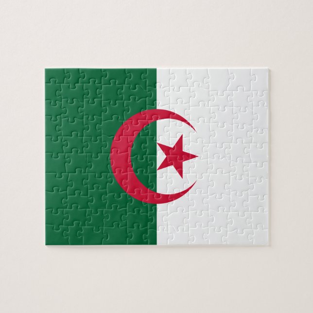 Patriotic Algerian Flagga Pussel (Horisontell)