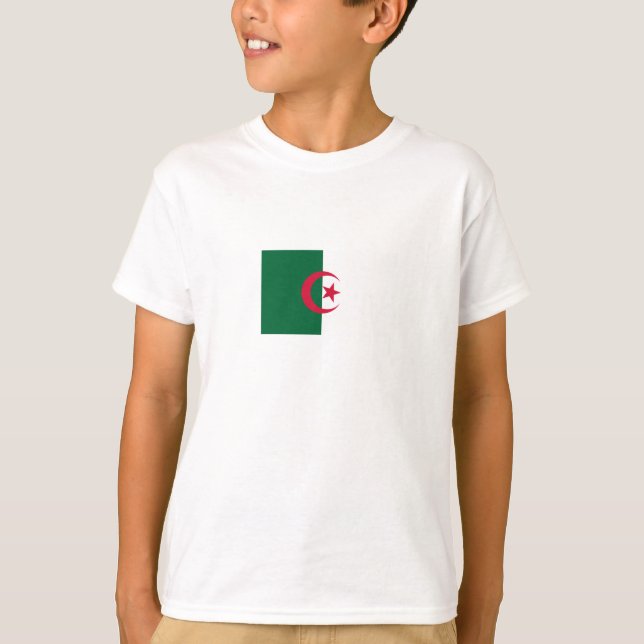 Patriotic Algerian Flagga T Shirt (Framsida)