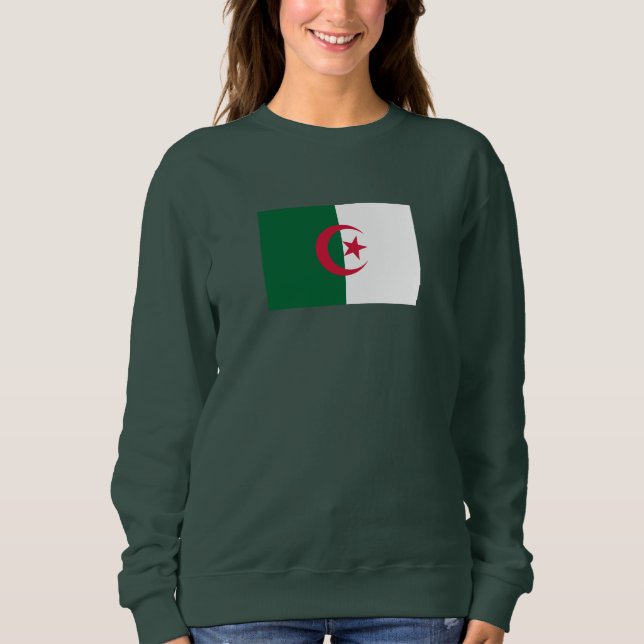 Patriotic Algerian Flagga T Shirt (Framsida)