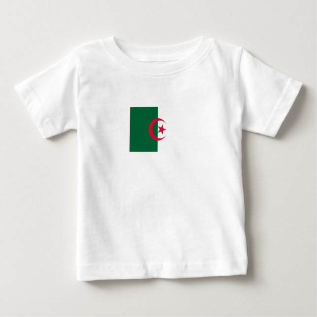 Patriotic Algerian Flagga T-shirt (Framsida)