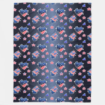 Patriotic All American Mamma Messy Bun