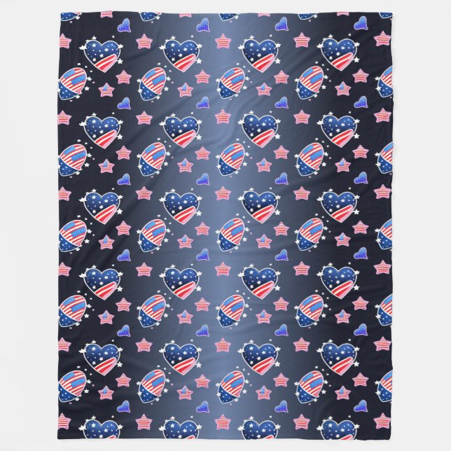 Patriotic All American Mamma Messy Bun Fleecefilt (Framsidan)