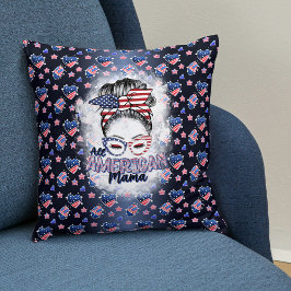 Patriotic All American Mamma Messy Bun Kudde
