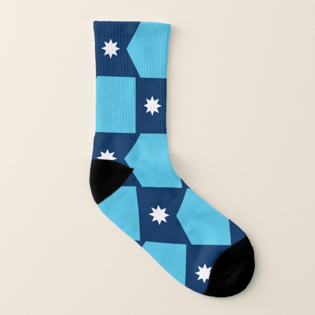 Patriotic All Over Print Socks Flag of Minnesota Strumpor (Vänster inuti)