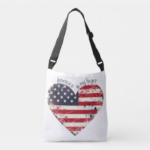 Patriotic America är i mitt hjärta Axelväska