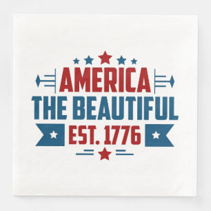 Patriotic America, den vackra Pappersservett