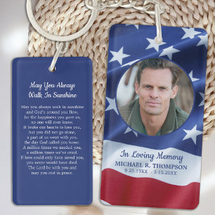 Patriotic America Flagga Veteran Funeral Prayer Ca