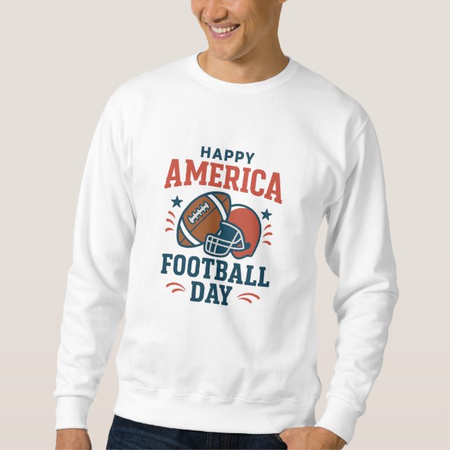  Patriotic America Football Day Tee – Perfect Gift Lång Ärmad Tröja (Framsida)