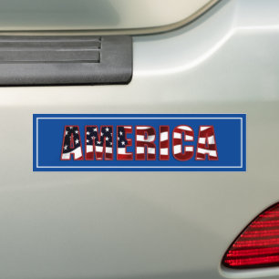 Patriotic America Red White och Blue Bildekal