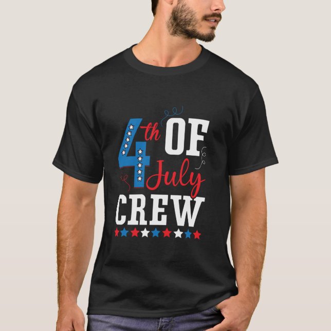 Patriotic America USA flagga 4:e juli Amerika T Shirt (Framsida)
