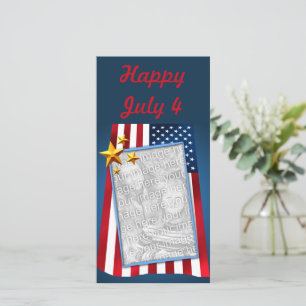 Patriotic American Anpassade Photo Card Julkort